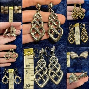 80s retro vintage clip on earrings